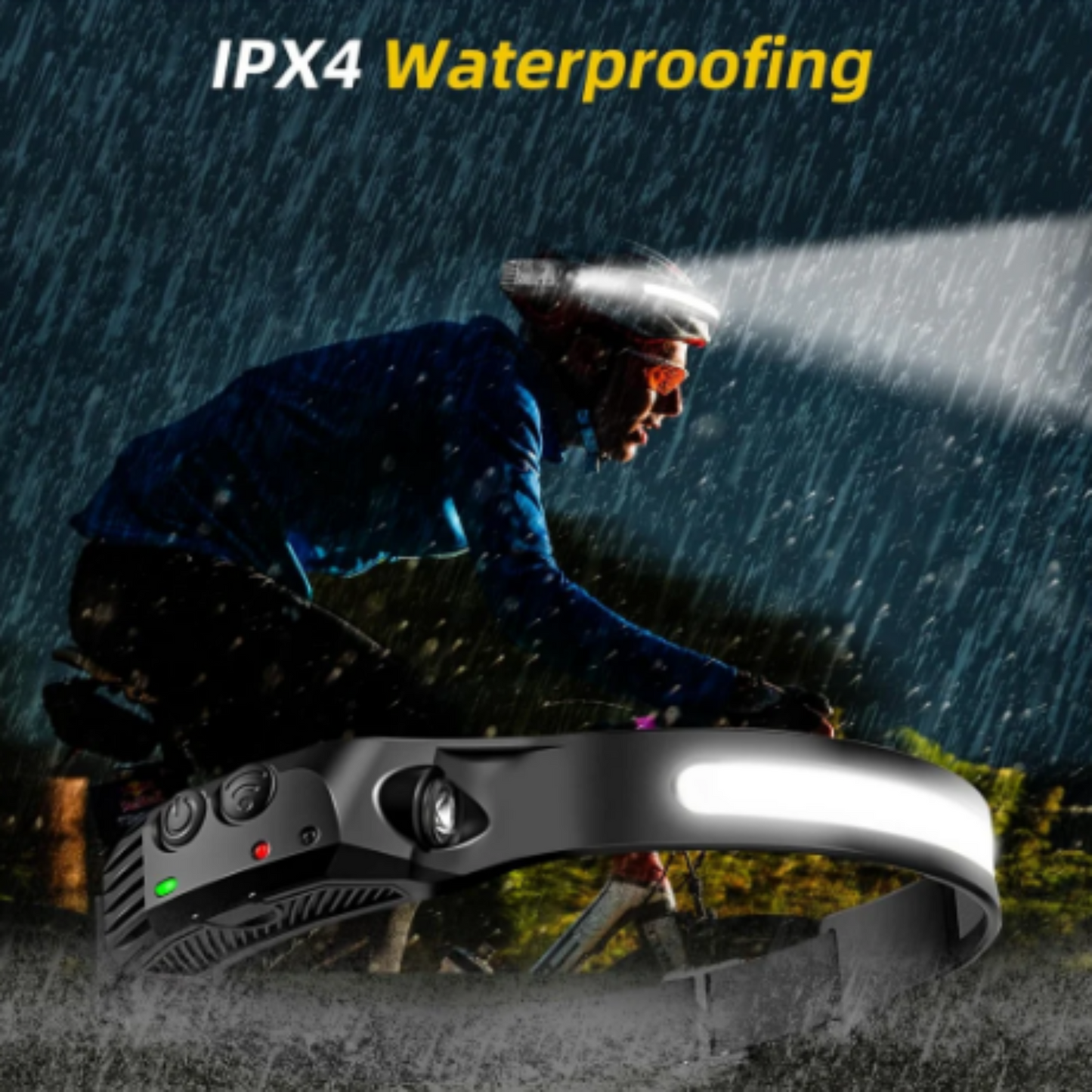 Linterna frontal LED Recargable IPX4